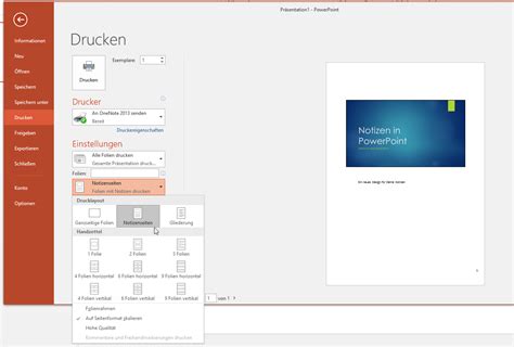 Video Tutorial Microsoft Powerpoint Notizen Ausdrucken