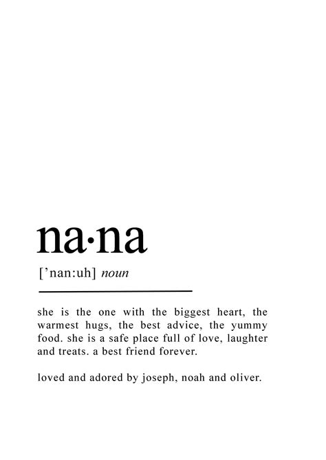 Nana Definition Print Nana Gift Nana Gifts Personalized - Etsy | Nana gifts, Nana quotes, Nana poems