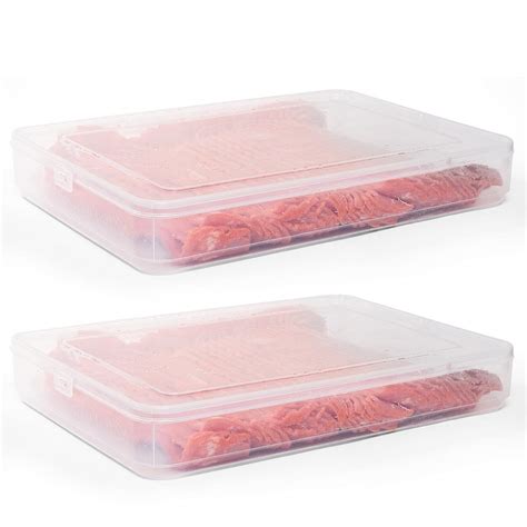 Buy Wefoo Pack Plastic Bacon Keeper Clear Plastic Food Storage