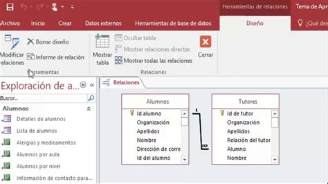 Relacion De Tablas De Access Youtube