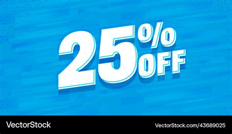 25 percent off sale banner marketing template Vector Image