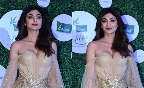 Shilpa Shetty Turns Heads As She Steps Out In A Golden Body Hugging Number