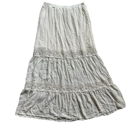 Long Cream Colored Hippy Skirt🤍 Hippy Hippyskirt Depop