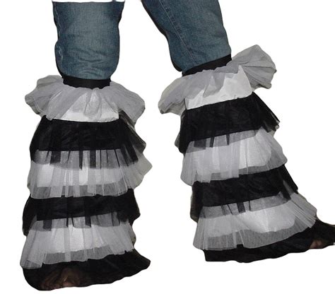 Black And White Fluffy Leg Warmer Boot Covers Fashion For Every One