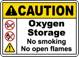 Oxygen Storage Signs - Save 10% Instantly