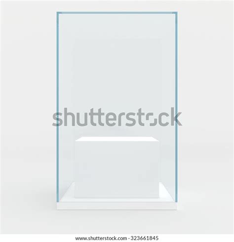 3d Empty Glass Showcase Exhibit Gray Stock Illustration 323661845 Shutterstock