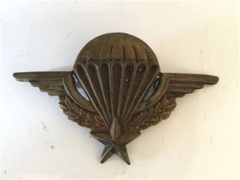 Ancien Insigne Brevet Parachutiste Augis Matricule Eur Picclick Fr