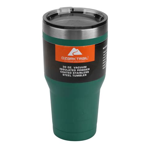 Ozark Trail Vacuum Sealed Stainless Steel Tumbler Hunter Green 30 Oz