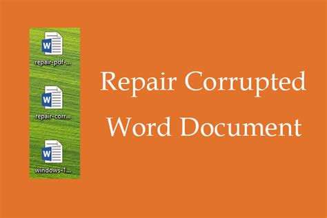 How To Repair Corrupted Word Document For Free Minitool