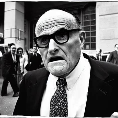 Rudy Giuliani Standing On The Corner Begging For Stable Diffusion