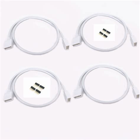 Amazon Hualand Pcs White M Ft Rgb Extension Cable Led