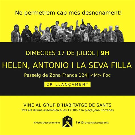 Grup D Habitatge De Sants On Twitter Dues Patrulles De Mossos D