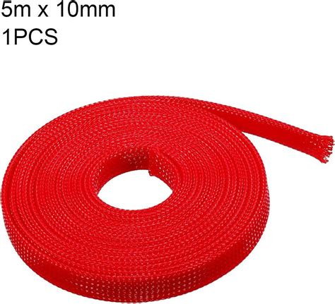 Uxcell Expandable Sleeving Inch Ft Cable Sleeve Red