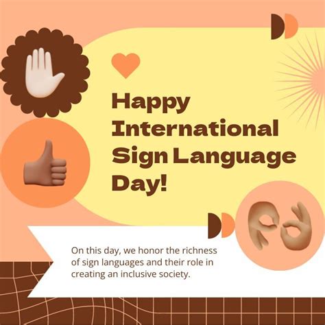 Sign Language Day Instagram Post Piktochart