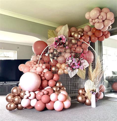 Dusty Rose Pink Balloon Garland Double Stuffed Blush Pink Balloon Pearl