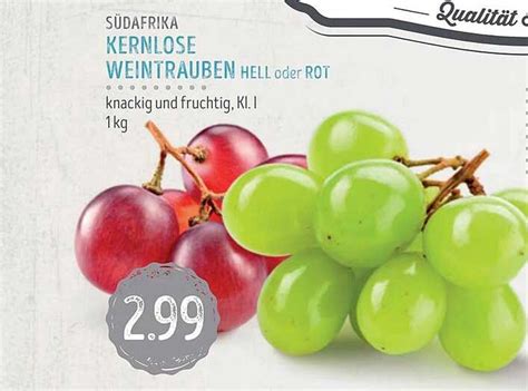 Südafrika Kernlose Weintrauben Hell Oder Rot Angebot bei Edeka Struve