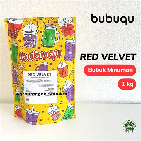 Jual Bubuk Minuman Red Velvet Kg Bubuqu Powder Drink Premix Rasa Kue