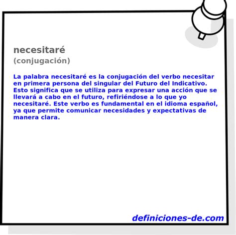 Necesitar Conjugaci N Significado De Necesitar