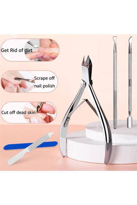 Cuticle Trimmer,Cuticle Nippers with Cuticle Pusher,Cuticle Clippers ...