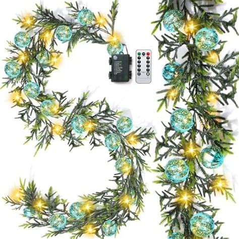 Amazon BBTO 2 Pcs Prelit Christmas Garland With Lights Christmas