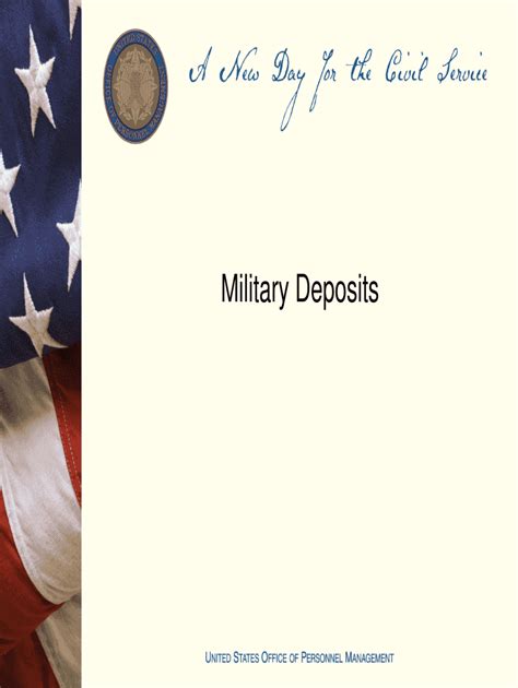 Fillable Online Opm Military Deposits Pdf File Opm Fax Email Print Pdffiller