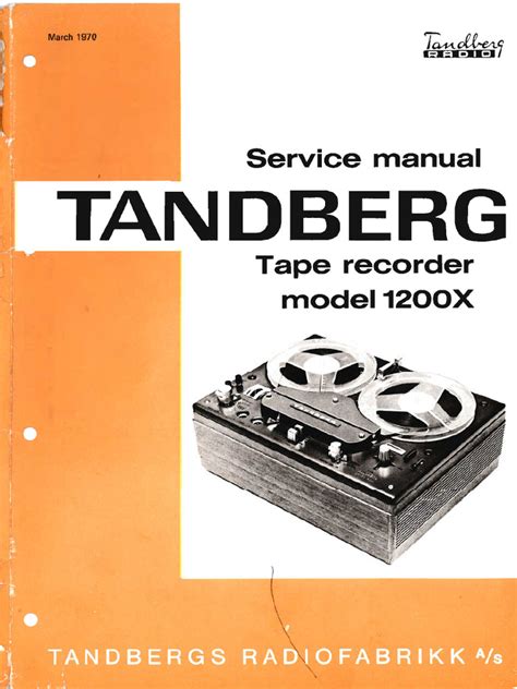 Tandberg 1200 X Service Manual Pdf