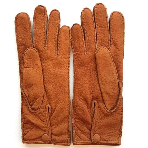 Gants en Cuir de Pécari Cork Paul Non Doublés