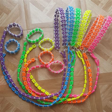 Rainbow Kandi Leashes Etsy Shop Kanditoybox Diy Kandi Bracelets