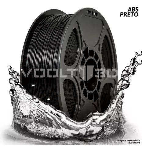 Filamento Impressão 3d Voolt Abs Preto 1kg MercadoLivre