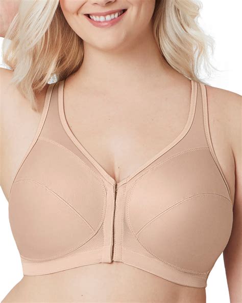 Glamorise Full Figure Plus Size Magiclift Front Closure Posture Back Bra Wirefree Blair