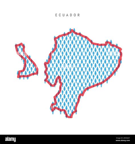 Ecuador Population Map Stick Figures Ecuadorian People Map With Bold