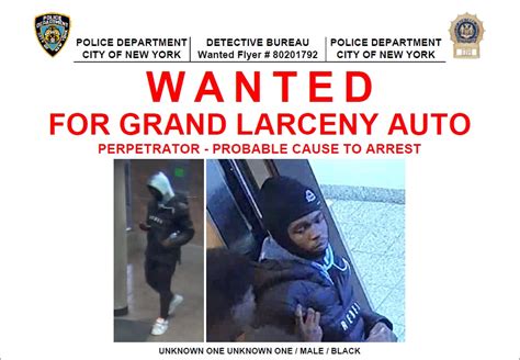 Nypd 110th Precinct On Twitter 🚨wanted🚨 For Grand Larceny Of Auto On 01 17 23 At Approx 10