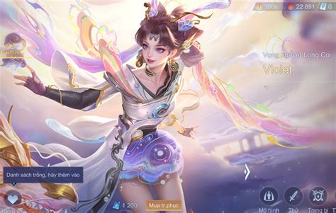 Danh sách 17 Skin Violet ảnh Violet liên quân update 2024