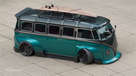 Ultra Widebody Volkswagen Bus Volkswide Looks Like A Porsche Racing