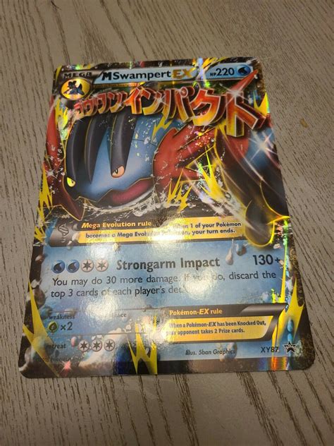 Jumbo Pokemon Mega M Swampert Ex Card Black Star Promo Xy Oversized