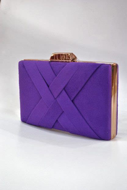 Bolso Clutch Morado Trenzado El Joyero De Miriam