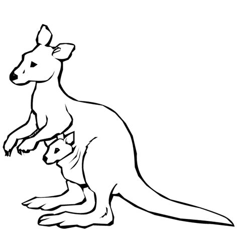 Free Kangaroo Clip Art Black And White, Download Free Kangaroo Clip Art ...