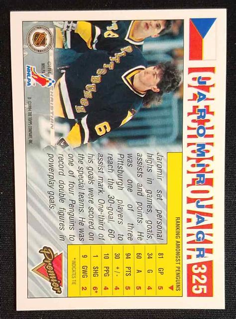 O Pee Chee Premier Jaromir Jagr Pittsburgh Penguins Hof