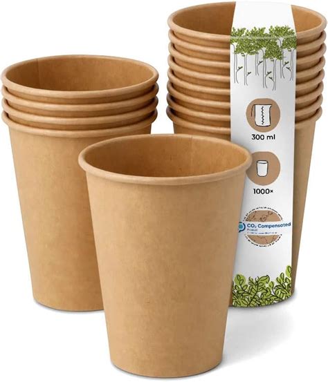 Biozoyg X Disposable Coffee Cups Ml Oz Mm Brown