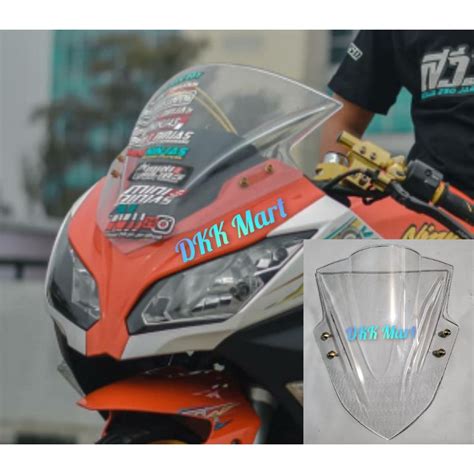 Jual VISOR NINJA 250 FI BENING ANTI PECAH PLUS BAUT WINDSHIELD NINJA