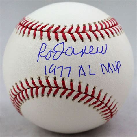 Rod Carew Signed OML Baseball Inscribed 1977 AL MVP Beckett