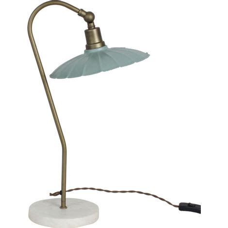 Lampe à poser vintage en métal ton vert Odette