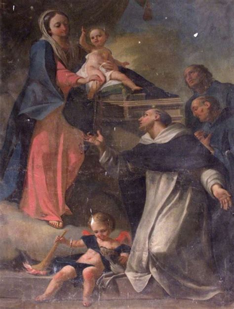 Ambito Lombardo Veneto Sec XVIII Madonna Del Rosario E San Domenico