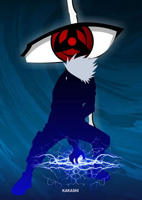 Hatake Kakashi Chidori Metal Poster Fauzi Maulana Displate In