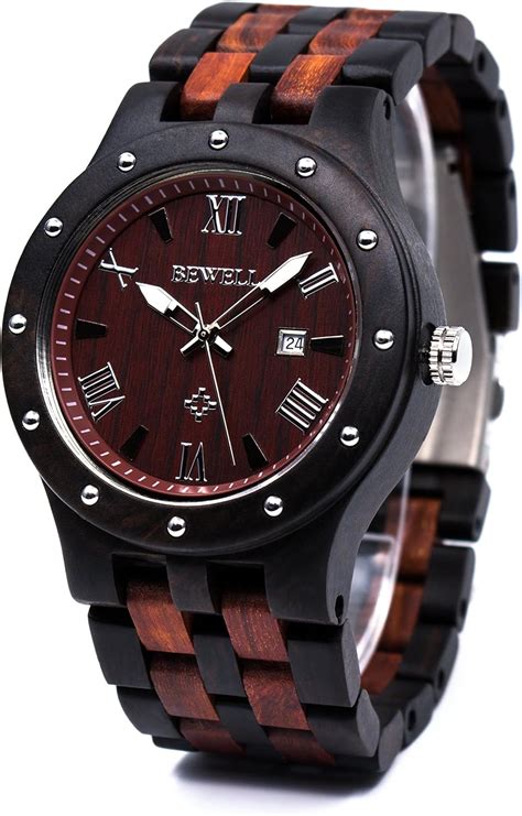 Amazon Reloj De Mu Eca Bewell W A De Madera Hecho A Mano Para