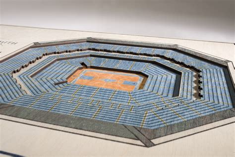 North Carolina Tar Heels 3D Wood Stadium Replica (5 Layer) — 3D WOOD MAPS - BELLA MAPS