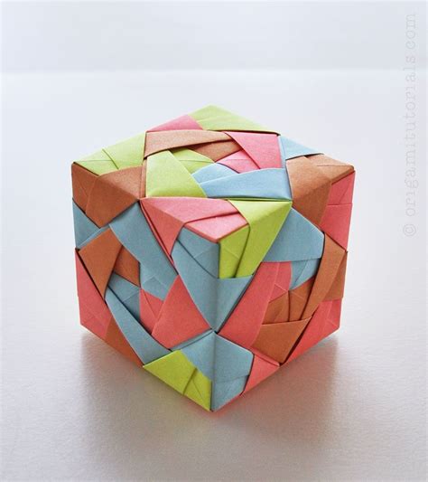 Sonobe Cube Lamp Tutorial Cube Origami Origami Paper Folding Origami