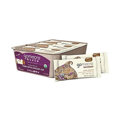 GoMacro MacroBar Organic Vegan Protein Bars Peanut Butter Chocolate