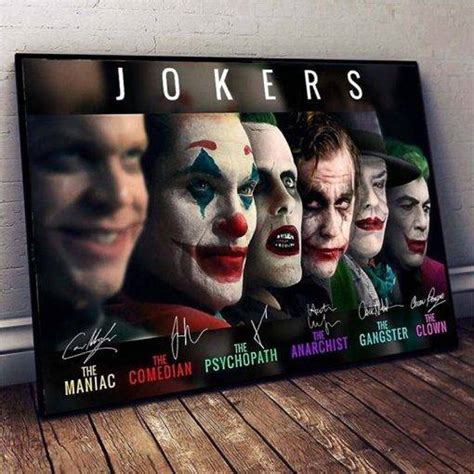 Faces Of The Jokers Poster Joker Characters Signature Horizontal