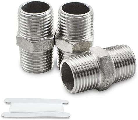 Bwintech Pcs Male To Male Bsp Thread Stainless Steel